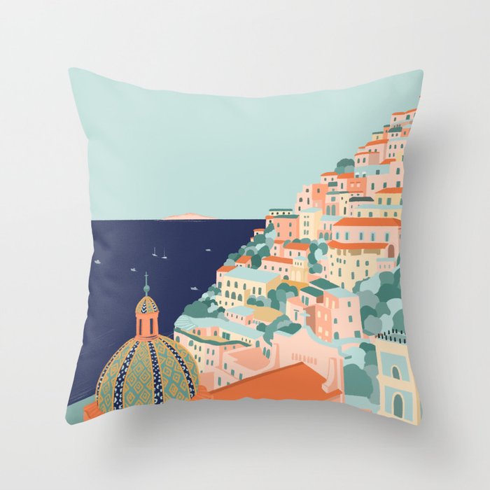 Positano, Italy Throw Pillow Gallery Image 6