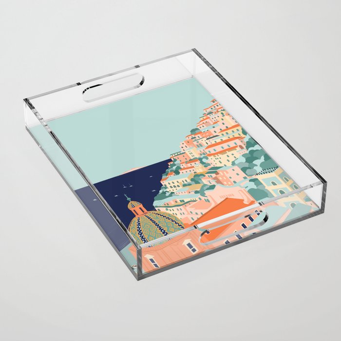 Positano, Italy Acrylic Tray Gallery Image 1