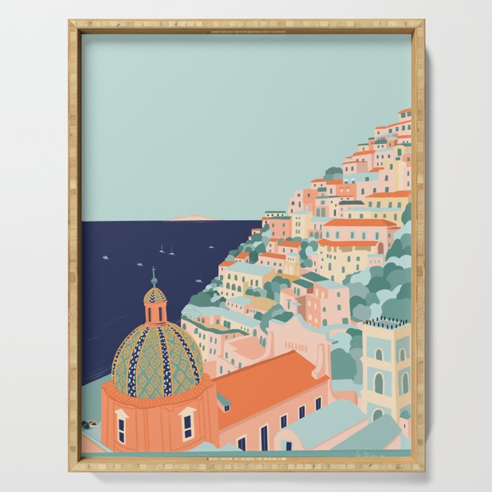 Positano, Italy Serving Tray Gallery Image 1