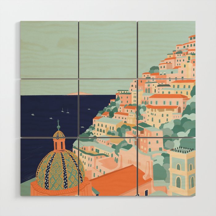 Positano, Italy Wood Wall Art Gallery Image 1