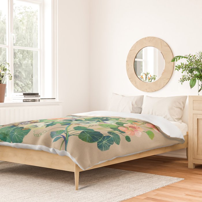Floral Luna Moth Duvet Cover Gallery Image 2