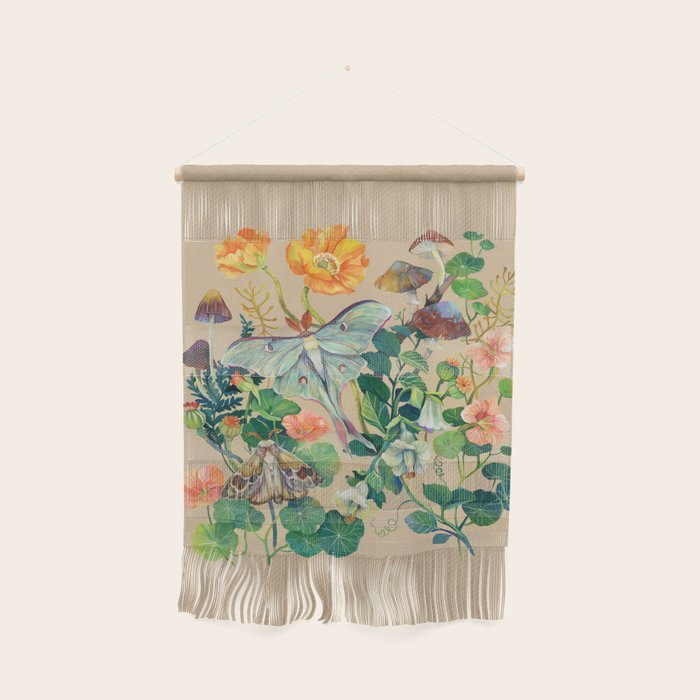 Floral Luna Moth Wall Hanging Gallery Image 1