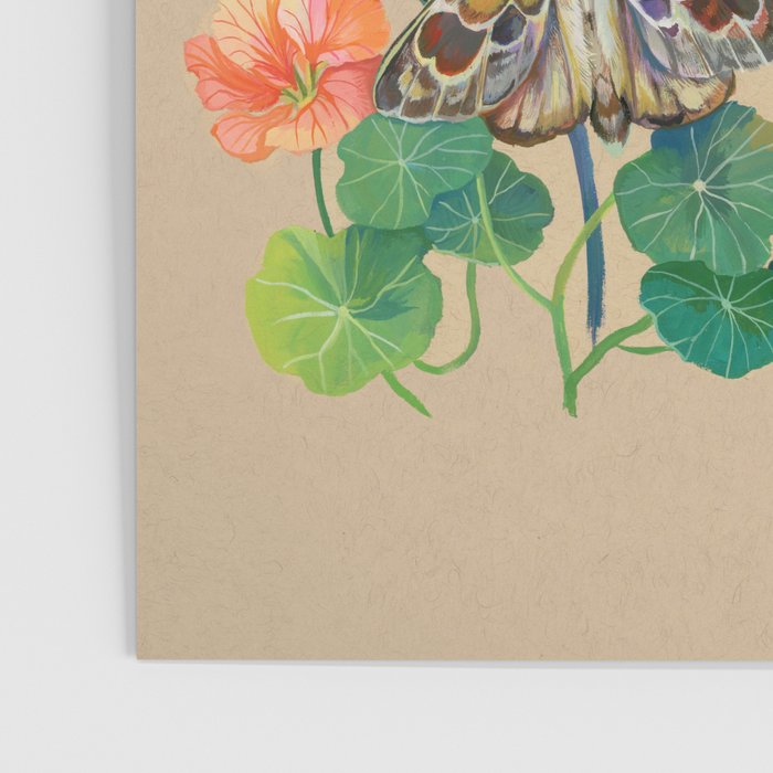 Floral Luna Moth Poster Gallery Image 3