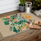 Floral Luna Moth Outdoor Rug Gallery Image 2