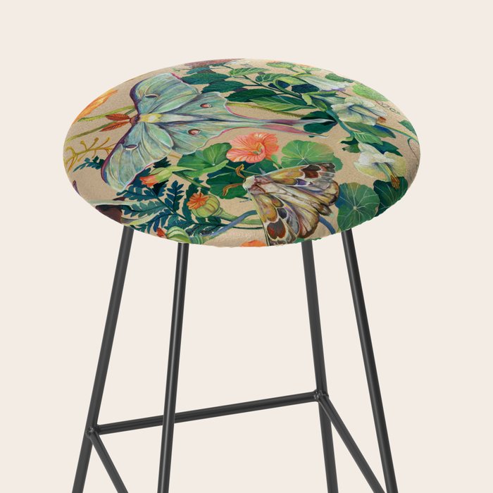 Floral Luna Moth Stool Gallery Image 2