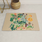 Floral Luna Moth Rug Gallery Image 1
