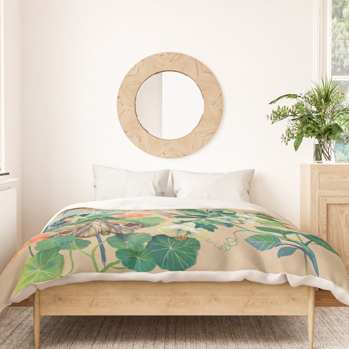 Floral Luna Moth Duvet Cover Gallery Image 3
