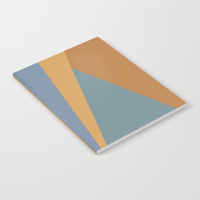 Geometric Triangles IX Blue and Orange Notebook Gallery Image 2