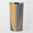 Geometric Triangles IX Blue and Orange Travel Mug Gallery Image 1