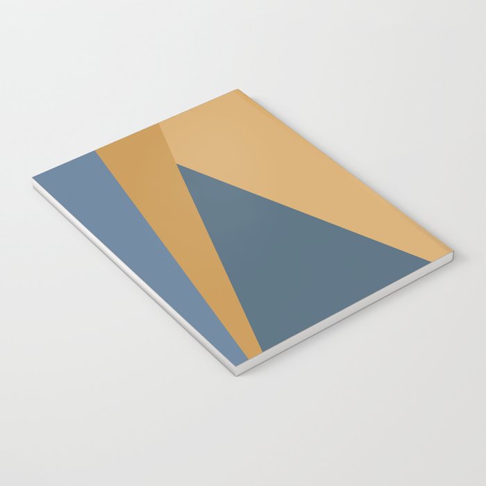 Geometric Triangles IX Blue and Orange Notebook Gallery Image 3
