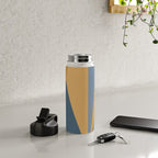 Geometric Triangles IX Blue and Orange Water Bottle Gallery Image 4