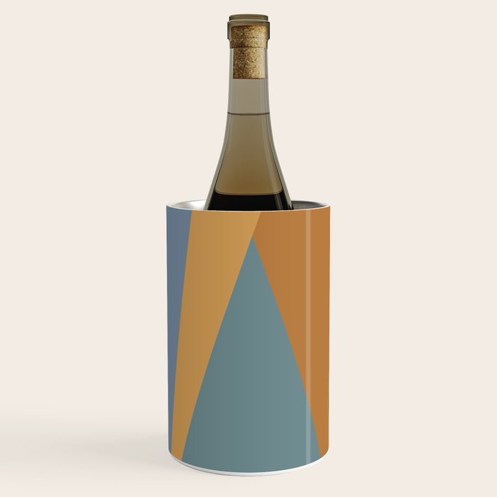 Geometric Triangles IX Blue and Orange Wine Chiller Gallery Image 3