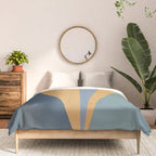 Geometric Triangles IX Blue and Orange Comforter Gallery Image 3