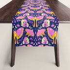 Purple Violet Luna Moths Table Runner Gallery Image 1