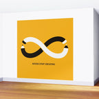 Never stop creating (the infinity pencil) Wall Mural Gallery Image 2