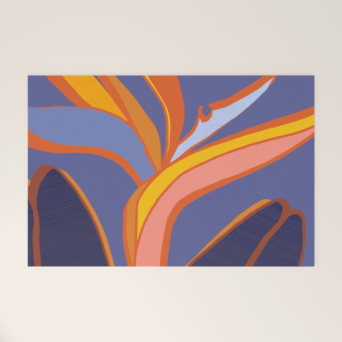 Bird Of Paradise Tropical Flower Welcome Mat Gallery Image 1