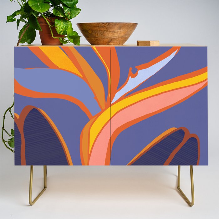 Bird Of Paradise Tropical Flower Credenza Gallery Image 1