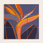 Bird Of Paradise Tropical Flower Wood Wall Art Gallery Image 1