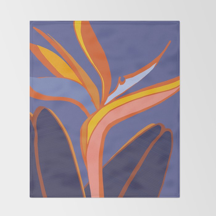 Bird Of Paradise Tropical Flower Throw Blanket Gallery Image 2