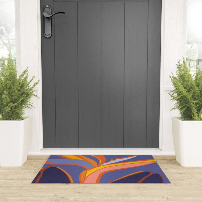 Bird Of Paradise Tropical Flower Welcome Mat Gallery Image 3