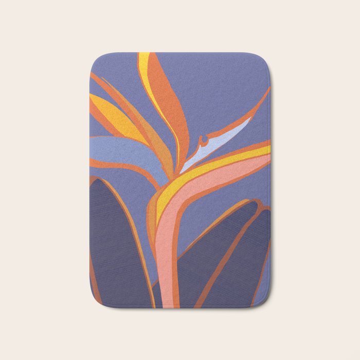 Bird Of Paradise Tropical Flower Bath Mat Gallery Image 1
