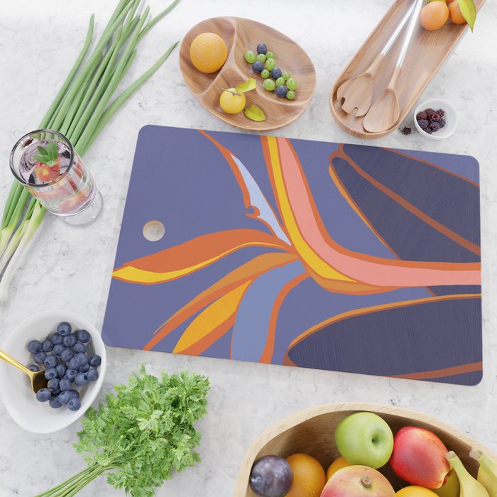 Bird Of Paradise Tropical Flower Cutting Board Gallery Image 2