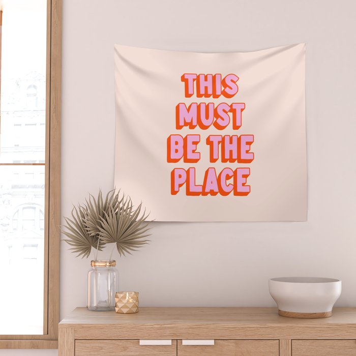 This Must Be The Place: The Peach Edition Wall Tapestry Gallery Image 2