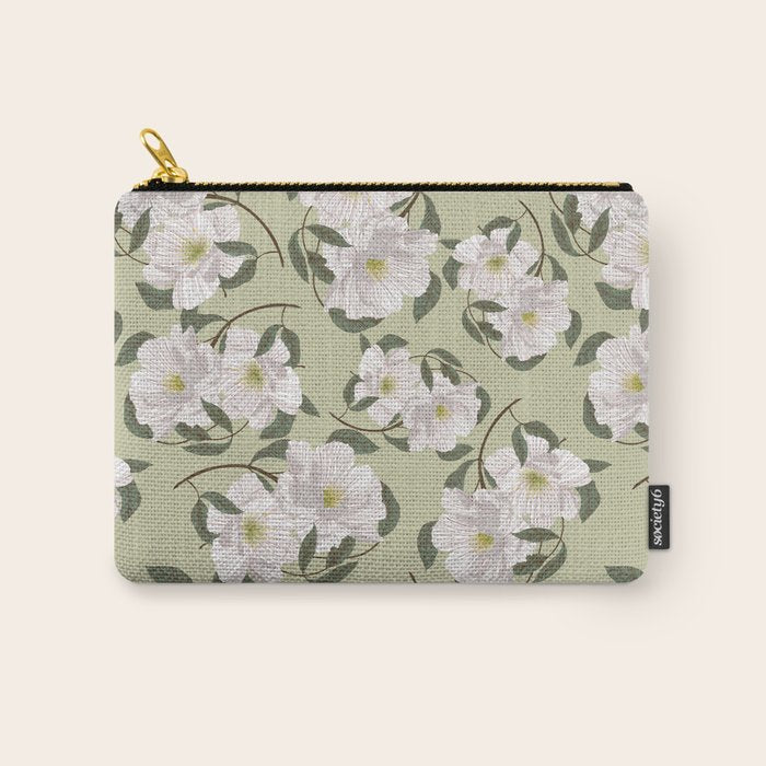 Peonies flowers II Carry All Pouch Gallery Image 1