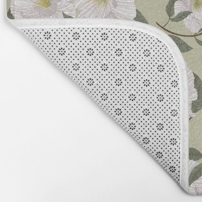Peonies flowers II Bath Mat Gallery Image 2