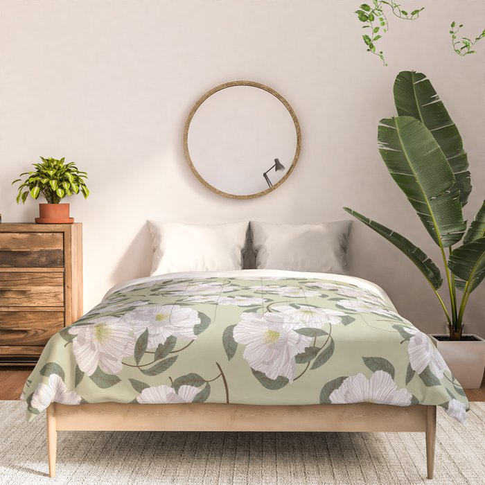 Peonies flowers II Comforter Gallery Image 3