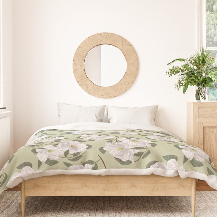 Peonies flowers II Duvet Cover Gallery Image 3