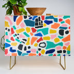 Original Painting by Ejaaz Haniff Acrylic Painting Abstract Art Shapes Pattern Fun Colorful Shapes Credenza Gallery Image 1