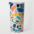 Original Painting by Ejaaz Haniff Acrylic Painting Abstract Art Shapes Pattern Fun Colorful Shapes Travel Mug Gallery Image 3