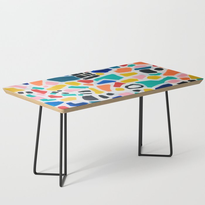 Original Painting by Ejaaz Haniff Acrylic Painting Abstract Art Shapes Pattern Fun Colorful Shapes Coffee Table Gallery Image 1
