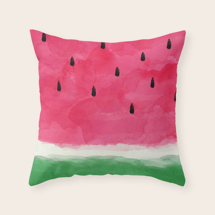 Watermelon Abstract Throw Pillow Gallery Image 6