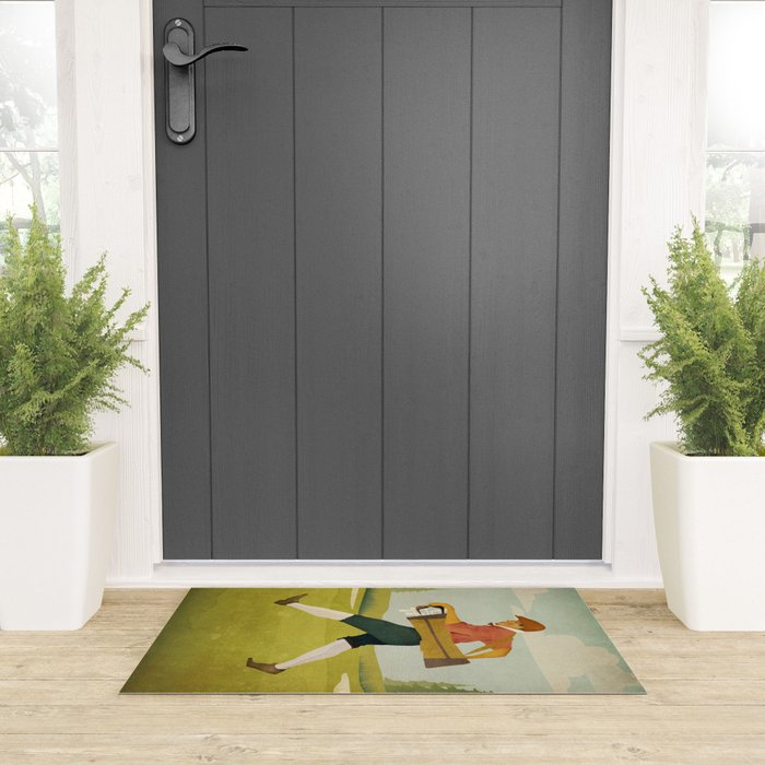 Golfer Vintage Golf Welcome Mat Gallery Image 3