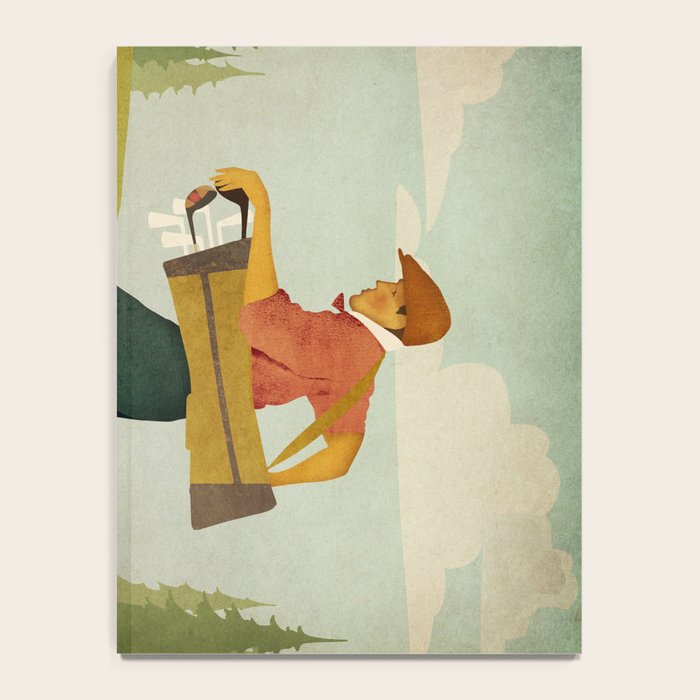 Golfer Vintage Golf Notebook Gallery Image 4