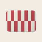 Duo II - Crean and Red Stripes Bath Mat Gallery Image 1