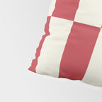 Duo II - Crean and Red Stripes Pillow Sham Gallery Image 4