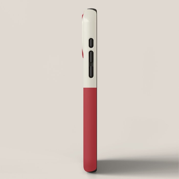 Duo II - Crean and Red Stripes iPhone Case Gallery Image 2