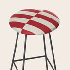 Duo II - Crean and Red Stripes Stool Gallery Image 2