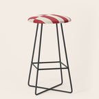 Duo II - Crean and Red Stripes Stool Gallery Image 1