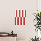 Duo II - Crean and Red Stripes Poster Gallery Image 2