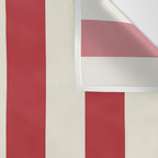 Duo II - Crean and Red Stripes Wall Tapestry Gallery Image 3