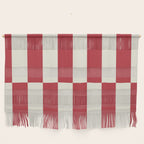 Duo II - Crean and Red Stripes Wall Hanging Gallery Image 1
