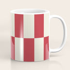 Duo II - Crean and Red Stripes Coffee Mug Gallery Image 1