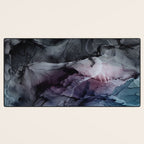Moody Dark Chaos Inks Abstract Desk Mat Gallery Image 3