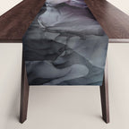 Moody Dark Chaos Inks Abstract Table Runner Gallery Image 1