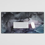 Moody Dark Chaos Inks Abstract Desk Mat Gallery Image 1