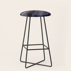 Moody Dark Chaos Inks Abstract Stool Gallery Image 1